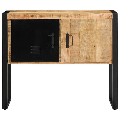 Console Cabinet 90x35x75 cm Solid Rough Wood Mango