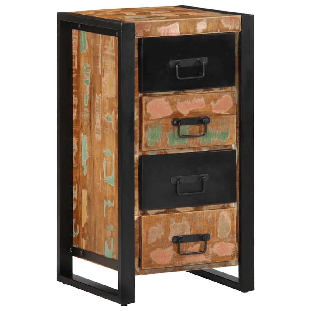 Drawer Cabinet Multicolour 40x40x75 cm Solid Wood Reclaimed