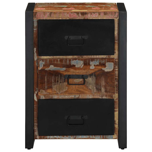 Drawer Cabinet Multicolour 50x35x70 cm Solid Wood Reclaimed