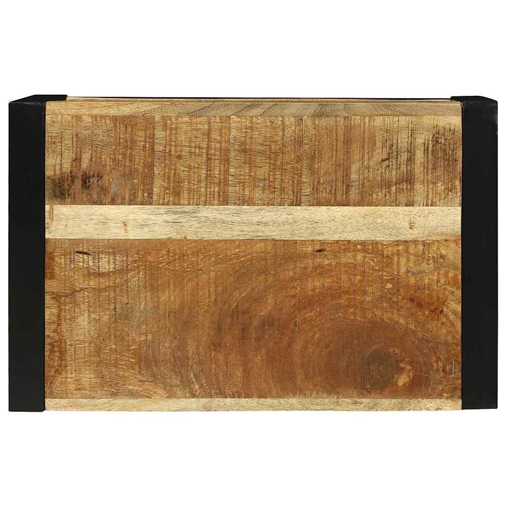 Wall Cube with Storage Brown 55 x 35 x 40 cm Solid Mango Wood