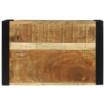 Wall Cube with Storage Brown 55 x 35 x 40 cm Solid Mango Wood