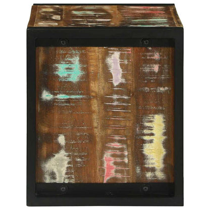 Wall Cube with Storage Brown 55 x 35 x 40 cm Solid Reclaim Wood