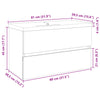 2 Piece Bathroom Furniture Set Ceramic and Engineered Wood