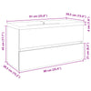 2 Piece Bathroom Furniture Set Ceramic and Engineered Wood
