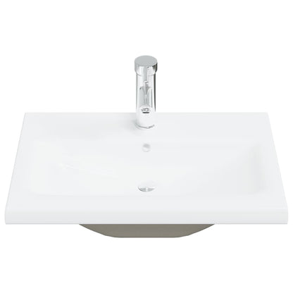 2 Piece Bathroom Furniture Set Ceramic and Engineered Wood