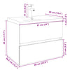 2 Piece Bathroom Furniture Set Ceramic and Engineered Wood