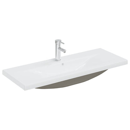 2 Piece Bathroom Furniture Set Ceramic and Engineered Wood
