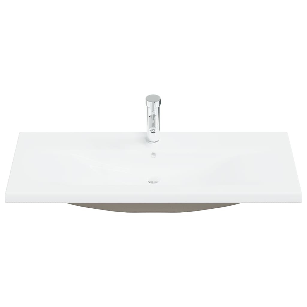 2 Piece Bathroom Furniture Set Ceramic and Engineered Wood