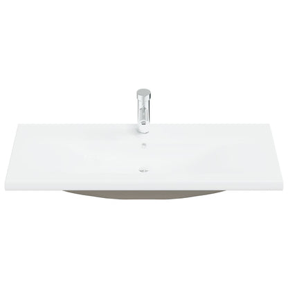2 Piece Bathroom Furniture Set Ceramic and Engineered Wood