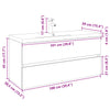 2 Piece Bathroom Furniture Set Ceramic and Engineered Wood