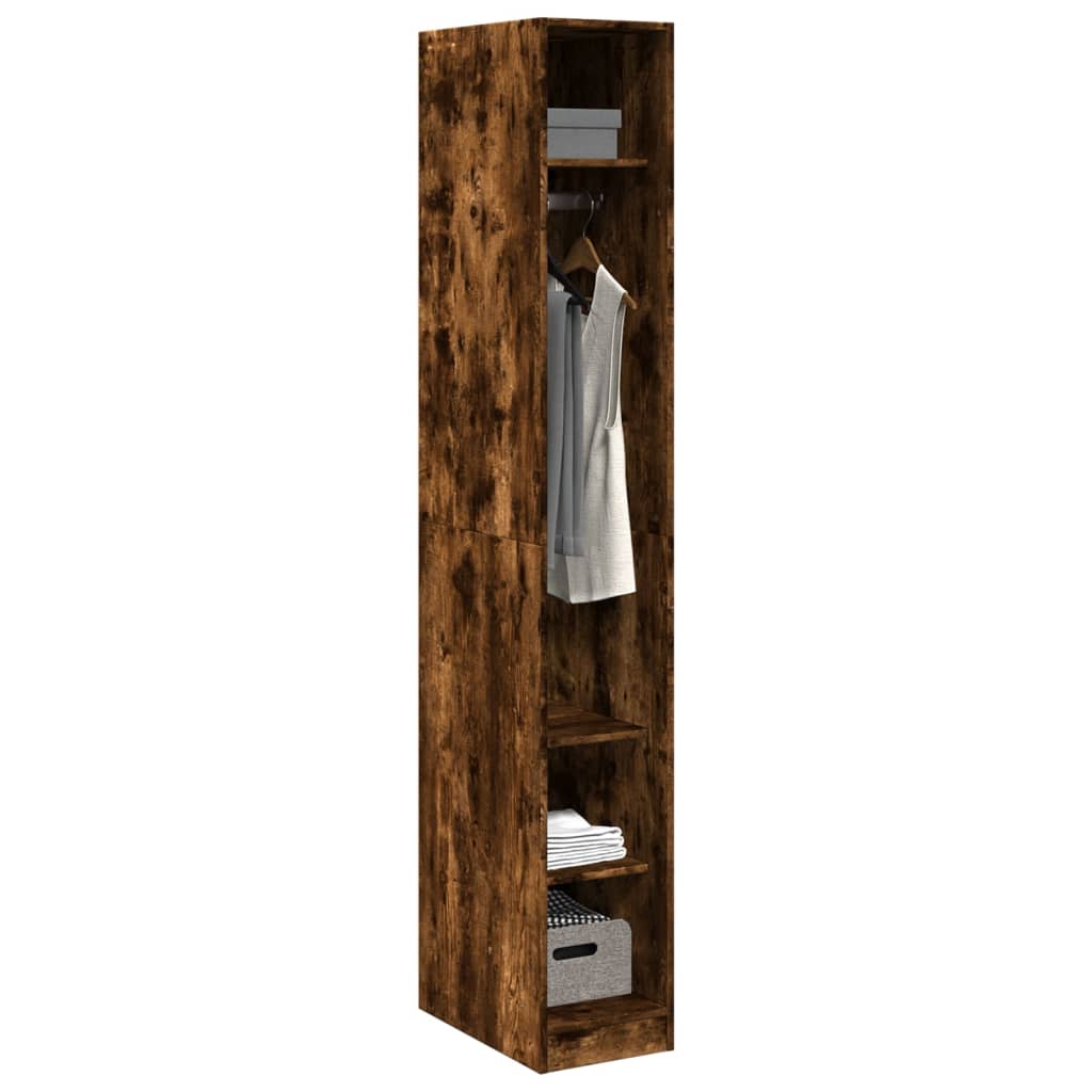 Wardrobe Smoked Oak 30x50x200 cm Engineered Wood