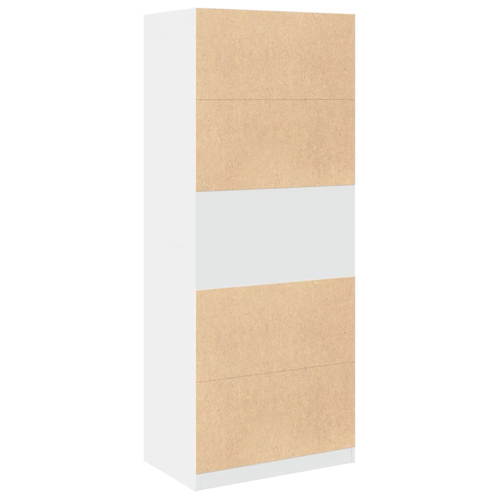 Wardrobe White 80x50x200 cm Engineered Wood