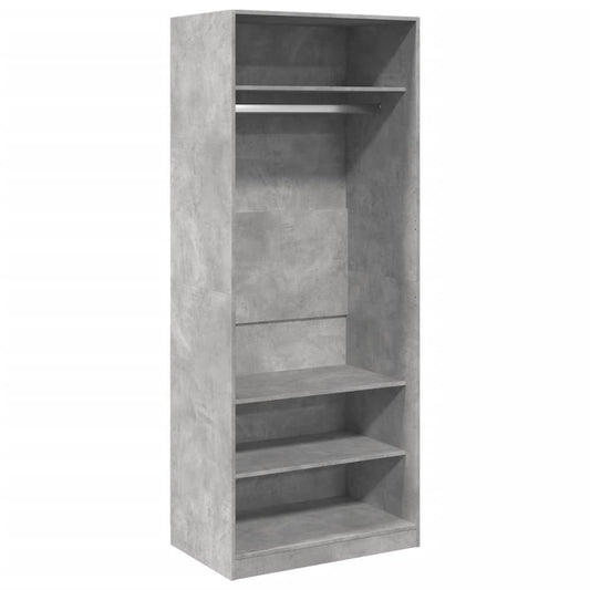 Wardrobe Concrete Grey 80x50x200 cm Engineered Wood