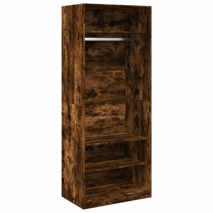 Wardrobe Smoked Oak 80x50x200 cm Engineered Wood