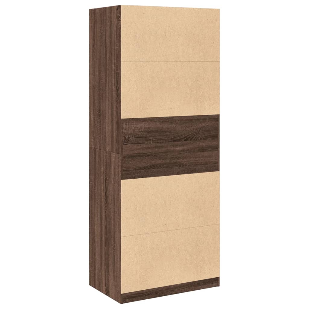 Wardrobe Brown Oak 80x50x200 cm Engineered Wood