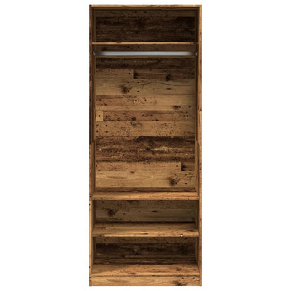 Wardrobe Old Wood 80x50x200 cm Engineered Wood