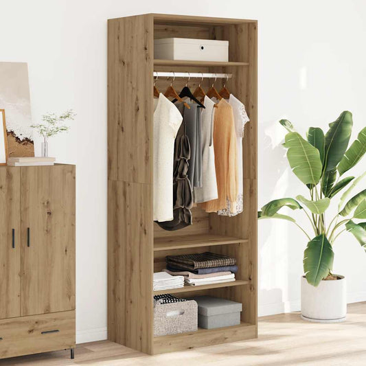 Wardrobe Artisian Oak 80x50x200 cm Engineered Wood
