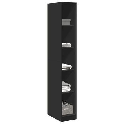 Wardrobe Black 30x50x200 cm Engineered Wood