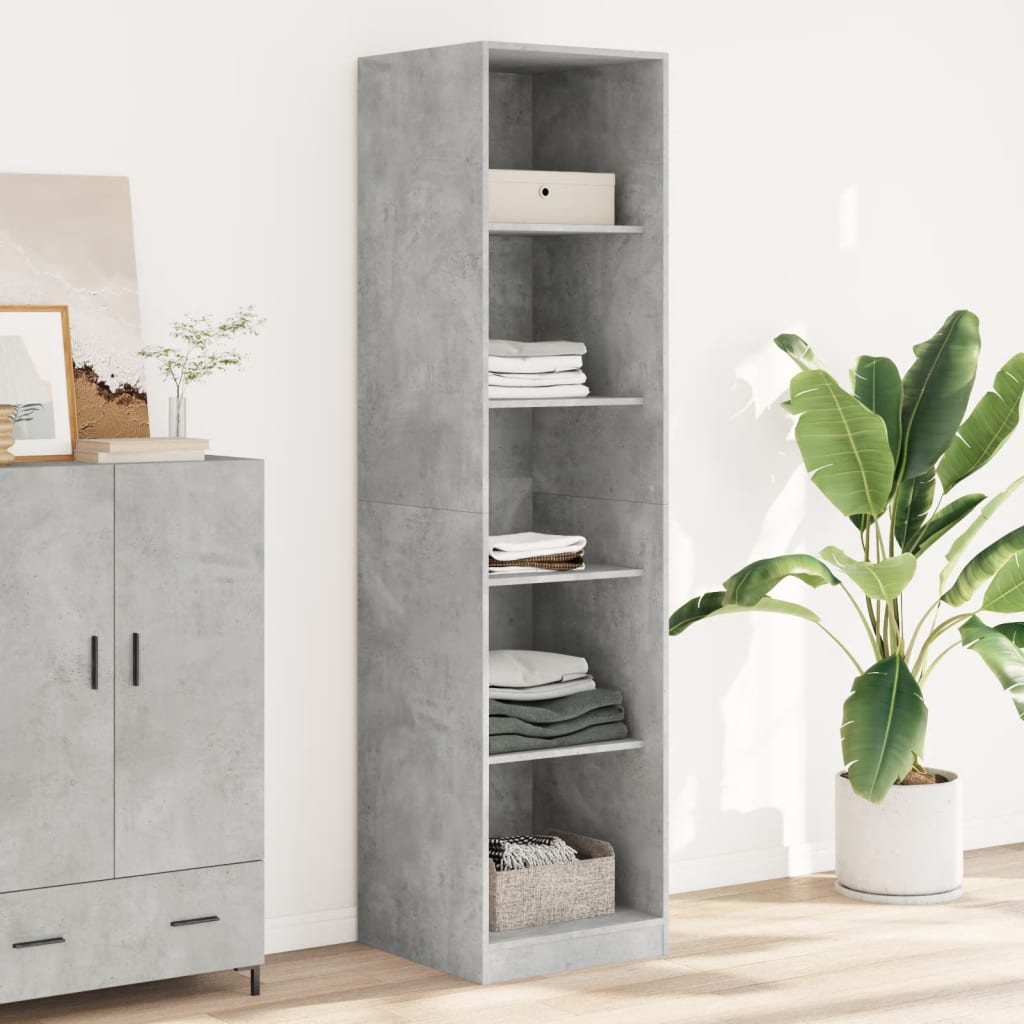 Wardrobe Concrete Grey 50x50x200 cm Engineered Wood