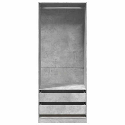Wardrobe Concrete Grey 80x50x200 cm Engineered Wood