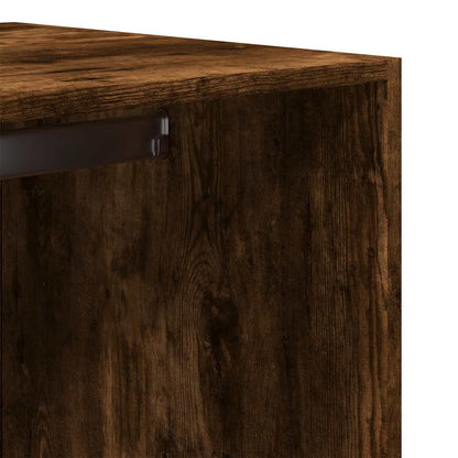 Wardrobe Smoked Oak 80x50x200 cm Engineered Wood