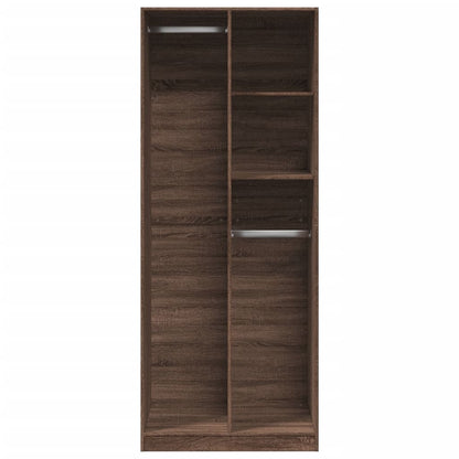 Wardrobe Brown Oak 80x50x200 cm Engineered Wood