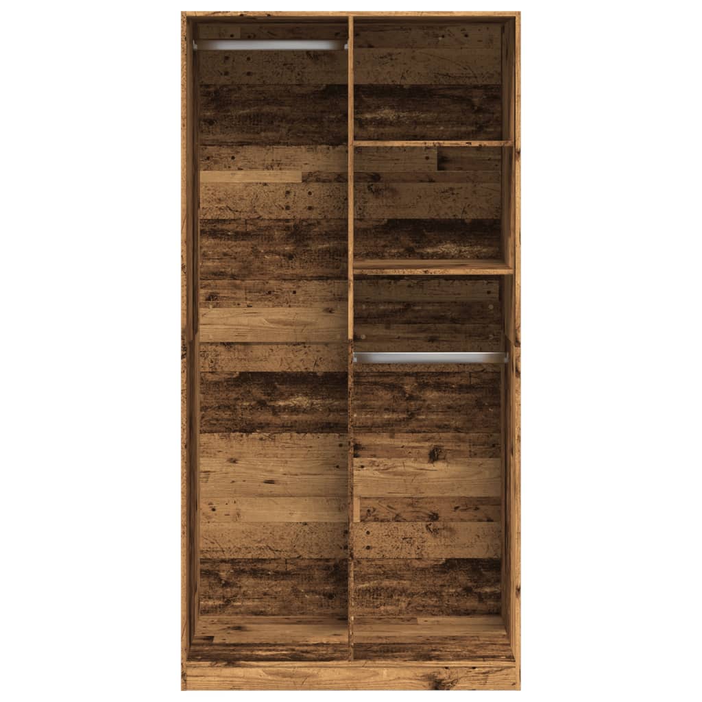 Wardrobe Old Wood 100x50x200 cm Engineered Wood