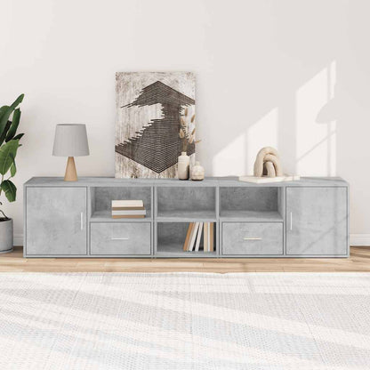 Corner Cabinet Concrete Grey 200x40x45 cm Engineered Wood