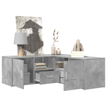 Corner Cabinet Concrete Grey 200x40x45 cm Engineered Wood