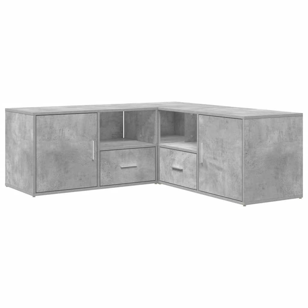 Corner Cabinet Concrete Grey 200x40x45 cm Engineered Wood