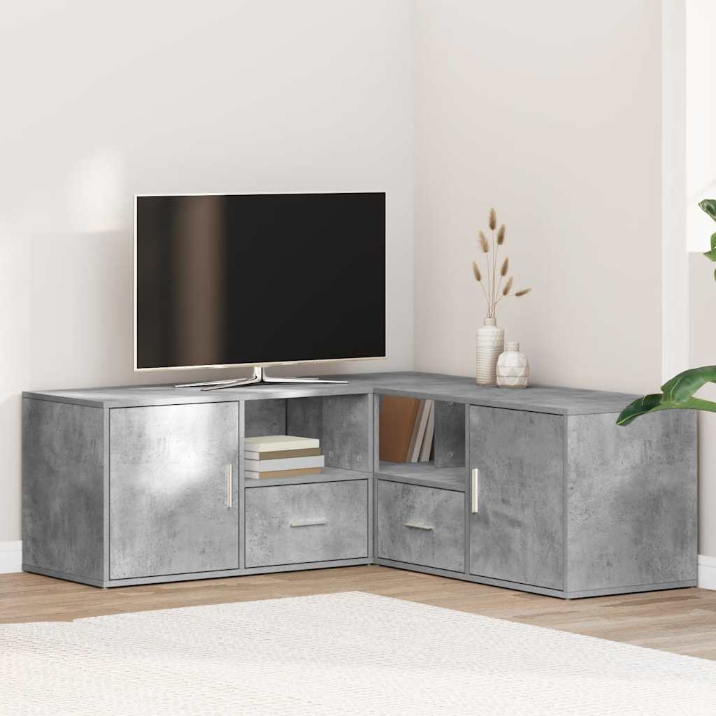 Corner Cabinet Concrete Grey 200x40x45 cm Engineered Wood