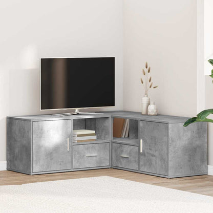 Corner Cabinet Concrete Grey 200x40x45 cm Engineered Wood