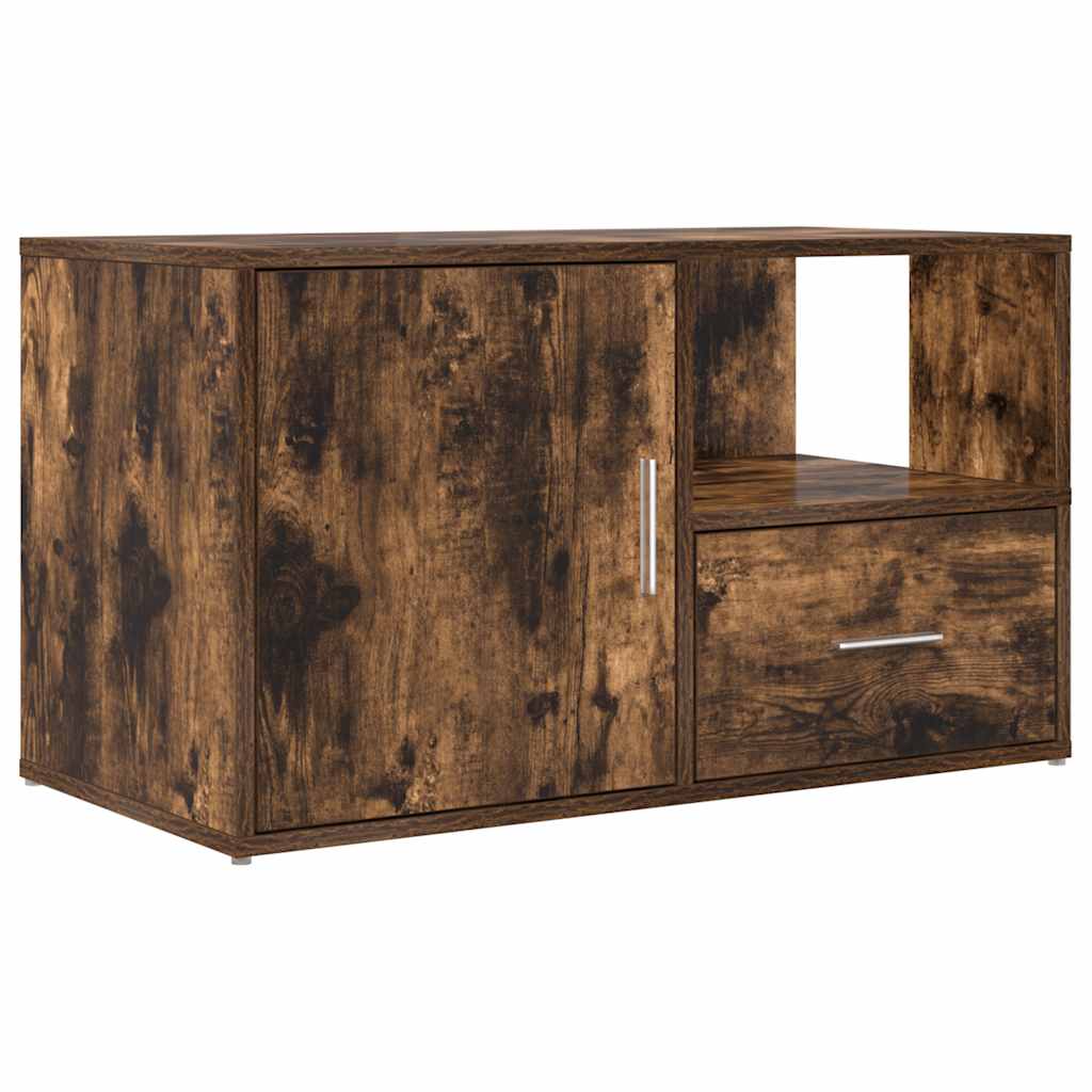 Corner Cabinet Smoked Oak 200x40x45 cm Engineered Wood