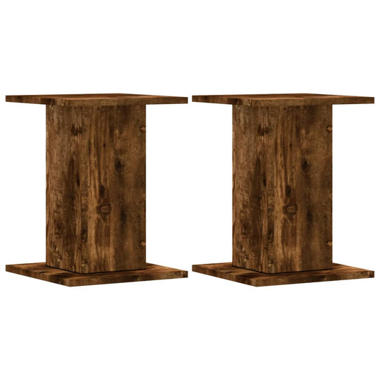 Plant Stands 2 pcs Smoked Oak 30x30x40 cm Engineered Wood