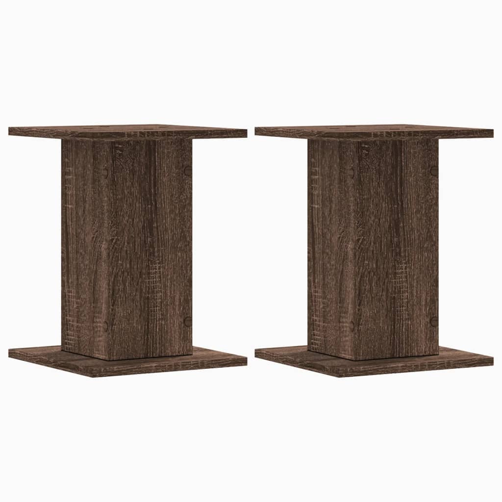 Plant Stands 2 pcs Brown Oak 30x30x40 cm Engineered Wood