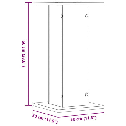 Plant Stands 2 pcs Old Wood 30x30x60 cm Engineered Wood