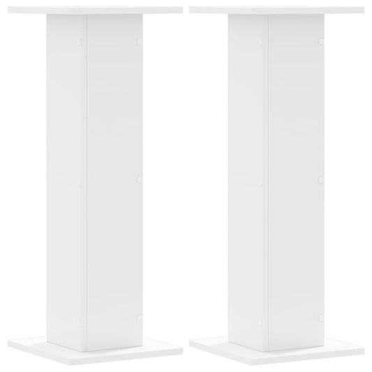 Plant Stands 2 pcs White 30x30x80 cm Engineered Wood