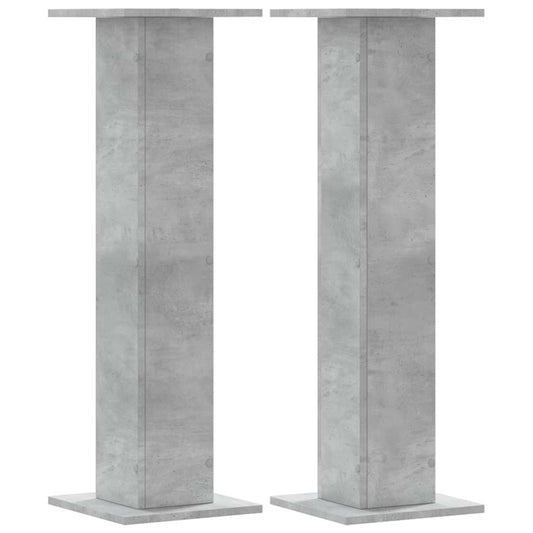 Plant Stands 2 pcs Concrete Grey 30x30x95 cm Engineered Wood