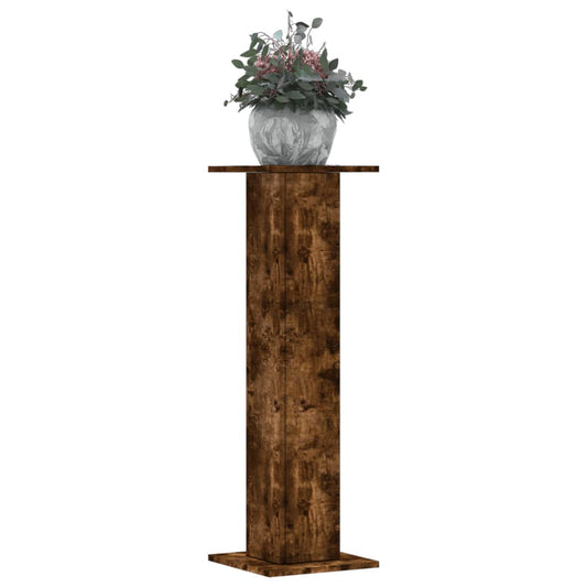 Plant Stands 2 pcs Smoked Oak 30x30x95 cm Engineered Wood