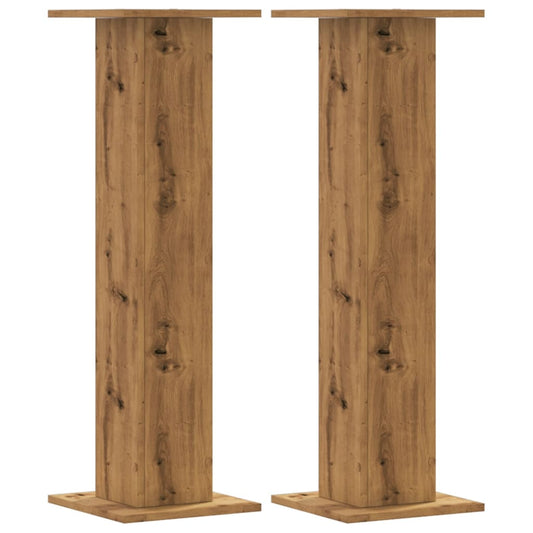 Plant Stands 2 pcs Artisian Oak 30x30x95 cm Engineered Wood