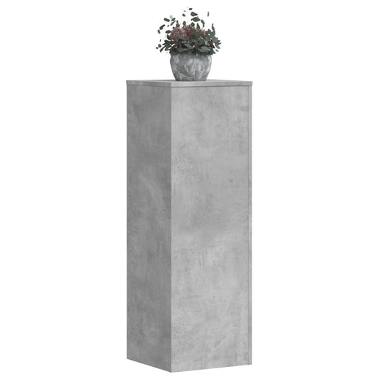 Plant Stand 2 pcs Concrete Grey 33 x 33 x 100 cm