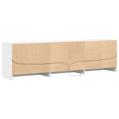 TV Cabinet with LED White 180x34x50 cm Engineered Wood