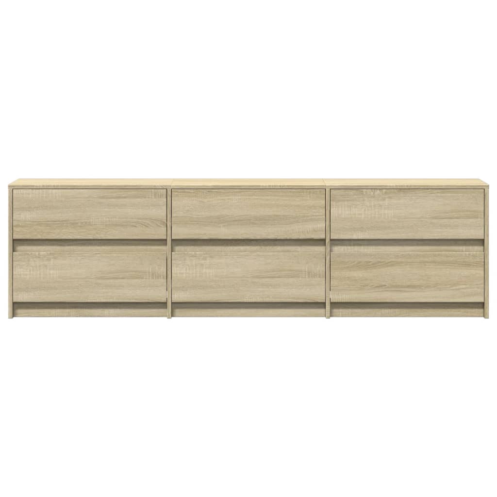 TV Cabinet with LED Sonoma Oak 180x34x50 cm Engineered Wood