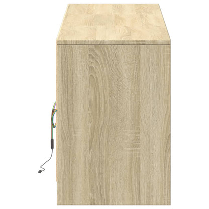 TV Cabinet with LED Sonoma Oak 180x34x50 cm Engineered Wood