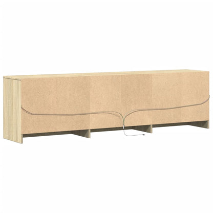 TV Cabinet with LED Sonoma Oak 180x34x50 cm Engineered Wood