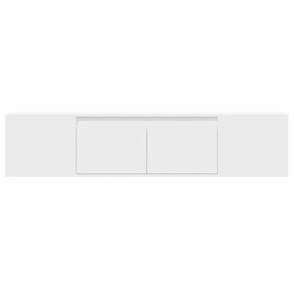 TV Wall Cabinet with LED White 180x31x39.5 cm