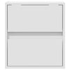 Wall-mounted Bedside Cabinets with LED Lights 2 pcs White