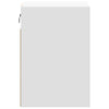 Wall-mounted Bedside Cabinets with LED Lights 2 pcs White