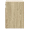 Wall-mounted Bedside Cabinets with LED Lights 2 pcs Sonoma Oak