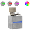 Wall-mounted Bedside Cabinets with LED Lights 2 pcs Concrete Grey
